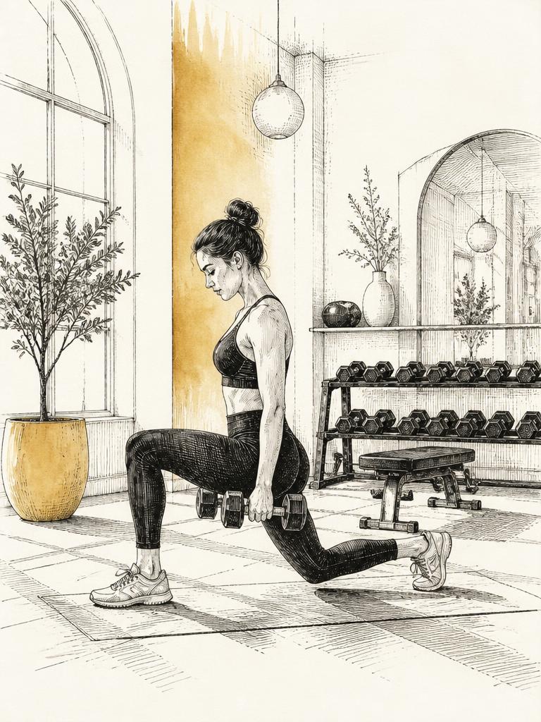 Person training in a gym